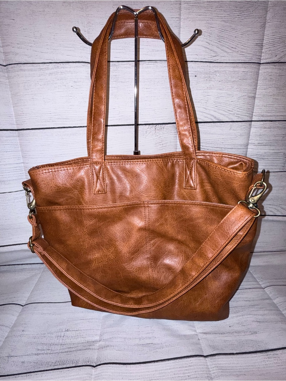 Simple Modern Harper Tote - Medium - cognac brown